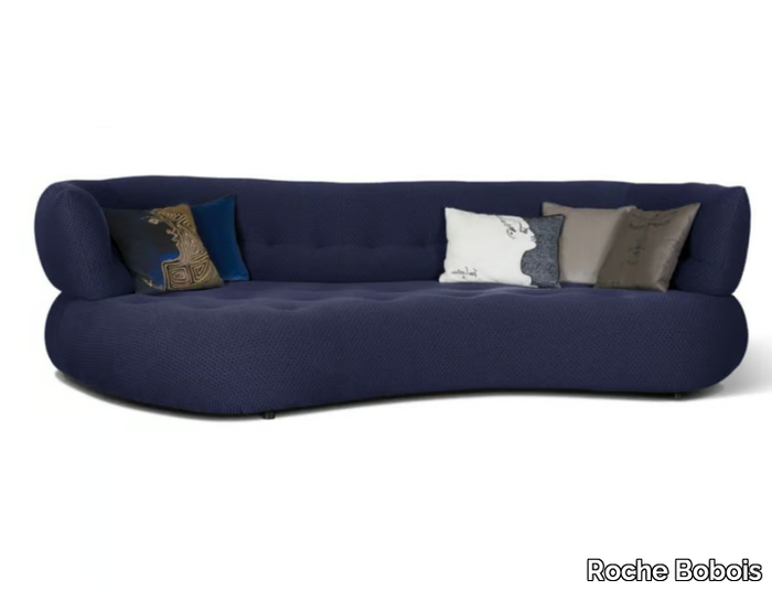 SENSE - Curved 3 seater fabric sofa _ Roche Bobois