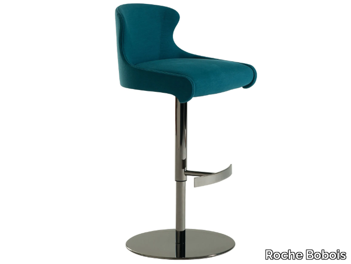 STEEPLE - High fabric stool with footrest _ Roche Bobois