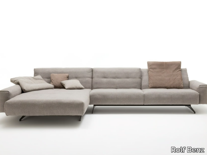 ROLF BENZ 50 - Sled base sofa with chaise longue _ Rolf Benz