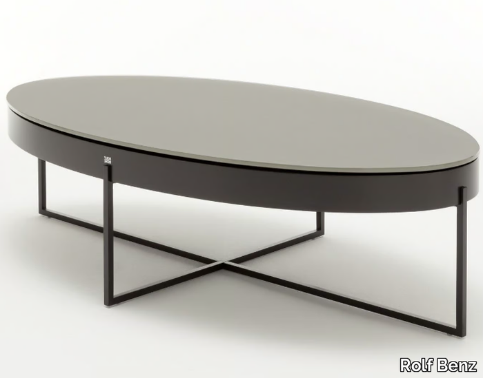 ROLF BENZ 8440 - Oval coffee table with storage space _ Rolf Benz