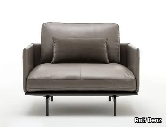 ROLF BENZ 535 LIV - Leather armchair with armrests _ Rolf Benz