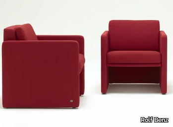 ROLF BENZ 011 EGO - Fabric armchair with armrests _ Rolf Benz