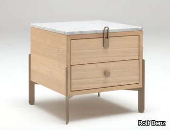 ROLF BENZ 914 - Square bedside table with drawers _ Rolf Benz