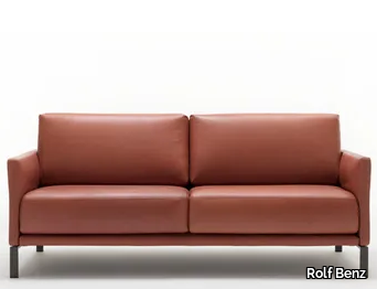 ROLF BENZ 009 CARA - 2 seater leather sofa _ Rolf Benz