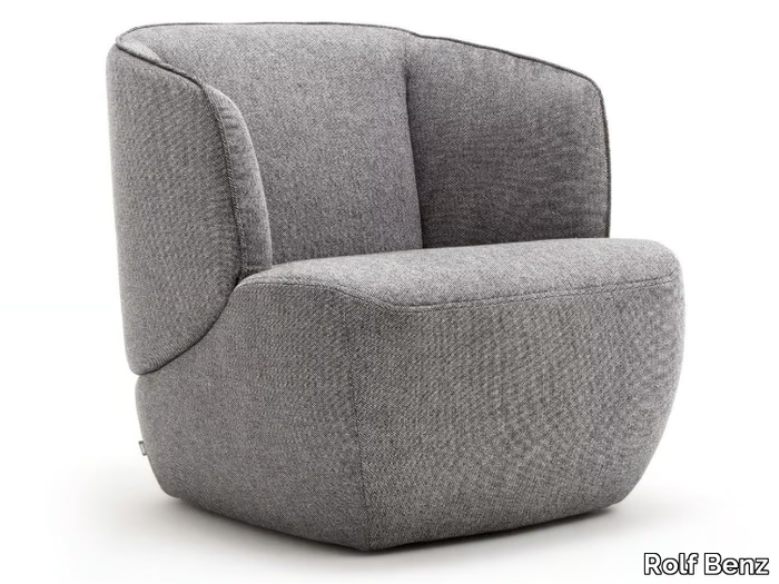 ROLF BENZ 384 - Fabric easy chair with armrests _ Rolf Benz