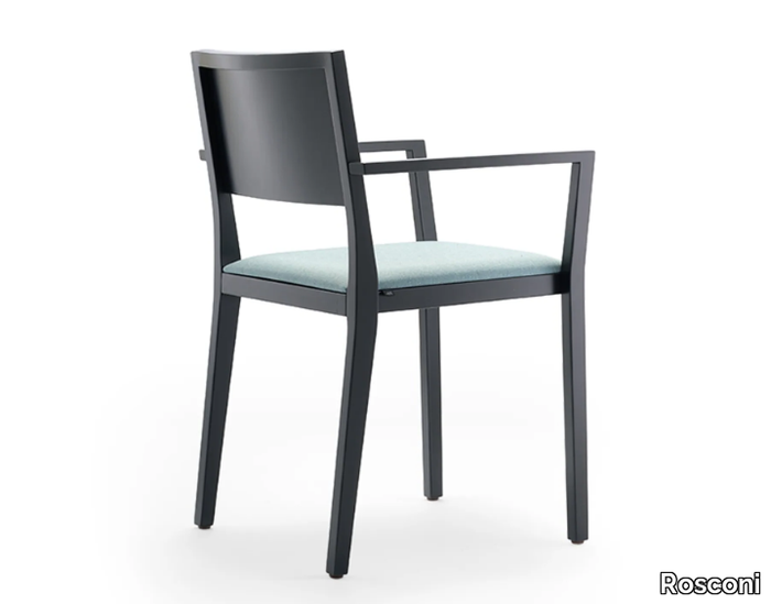 BONNIE & CLYDE - Stackable upholstered chair with armrests _ Rosconi