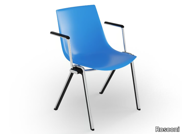 BLAQ 468 - Plastic chair with armrests _ Rosconi