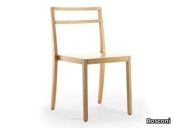 BONNIE & CLYDE - Stackable solid wood chair open back _ Rosconi