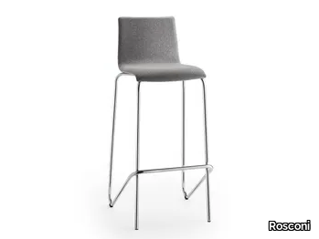 ATICON - Stackable high fabric stool with back _ Rosconi