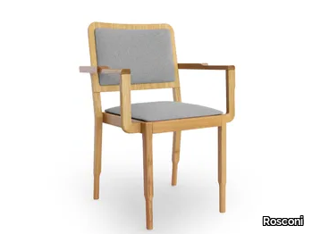 KONSTANTIN 255 - Upholstered wooden chair with armrests _ Rosconi