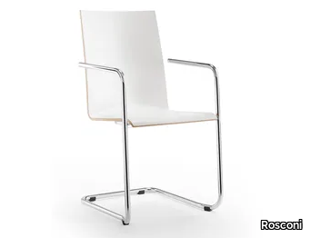 LOGOCHAIR SWING - Stackable laminate chair with armrests _ Rosconi