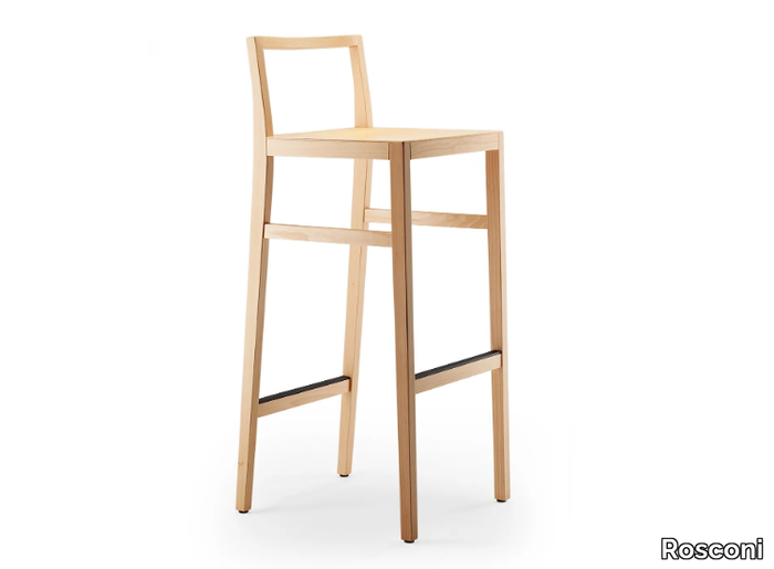 CLYDE - High solid wood stool _ Rosconi