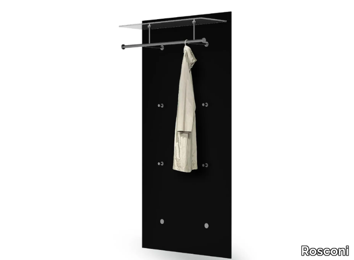 PACIFIC - Wall-mounted glass and steel coat rack _ Rosconi