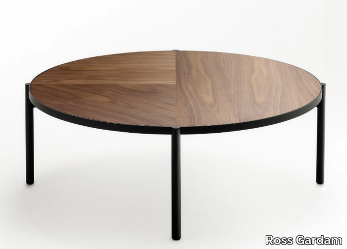 NOON - Low round wooden coffee table _ Ross Gardam