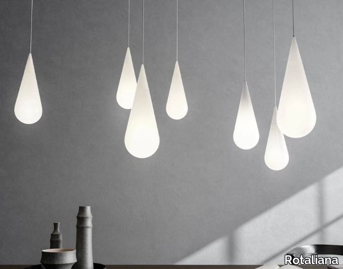 GOCCIA - Opal glass pendant lamp _ Rotaliana