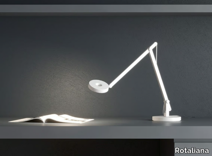 STRING - LED with swing arm aluminium desk lamp _ Rotaliana