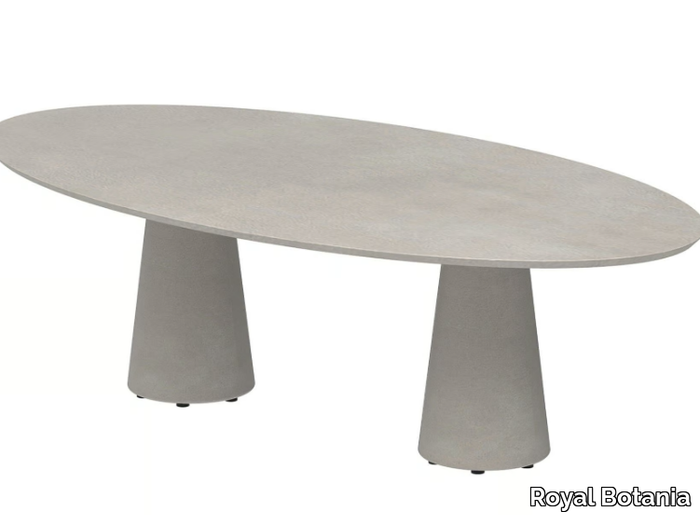 CONIX - Oval Ductal® garden table _ Royal Botania