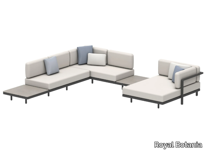 ALURA LOUNGE - Modular Batyline® garden sofa with chaise longue _ Royal Botania