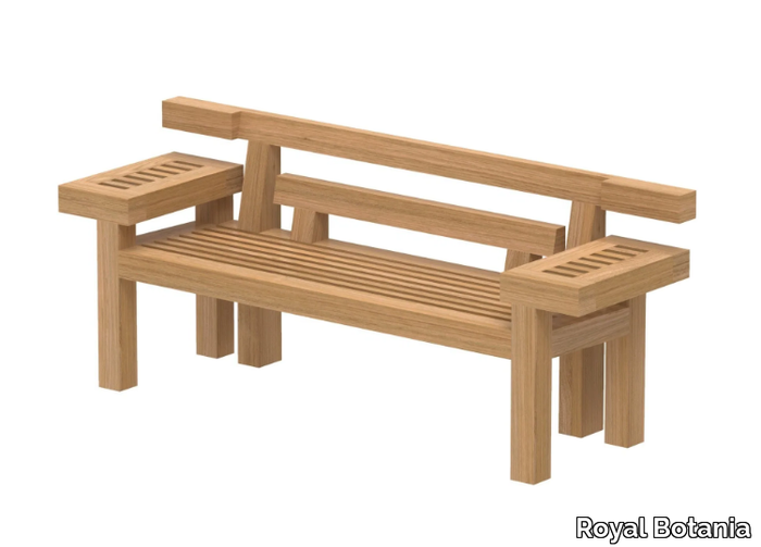 NARA - Teak garden bench with armrests _ Royal Botania