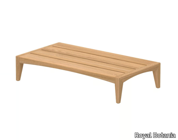 ZENHIT LOUNGE - Rectangular low teak garden side table _ Royal Botania