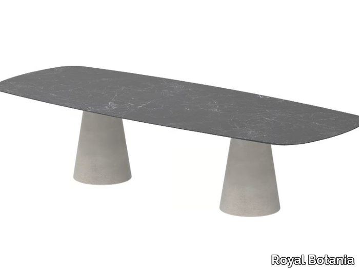 CONIX - Rectangular Ductal® garden table _ Royal Botania