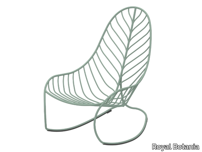 FOLIA - Rocking stainless steel garden armchair _ Royal Botania