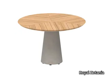 CONIX - Round teak garden table _ Royal Botania