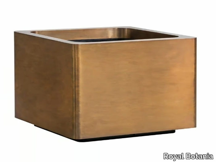 CUPRUM - Square brass planter _ Royal Botania