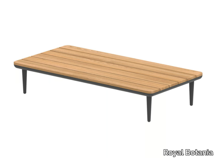 STYLETTO LOUNGE - Rectangular teak garden side table _ Royal Botania