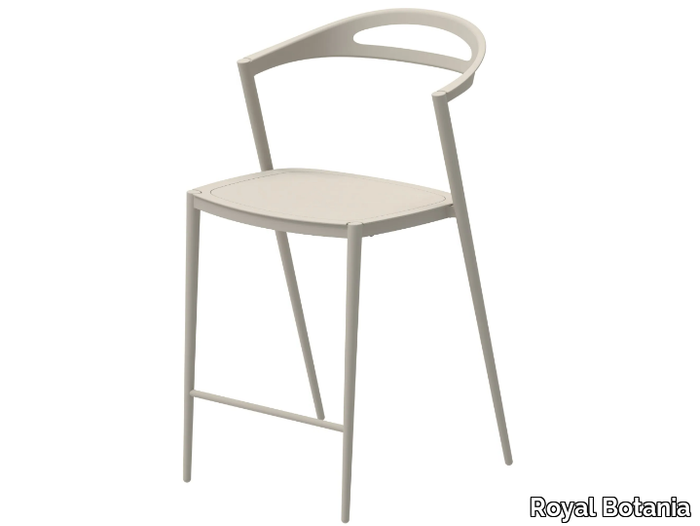 STYLETTO - High aluminium garden stool with back _ Royal Botania