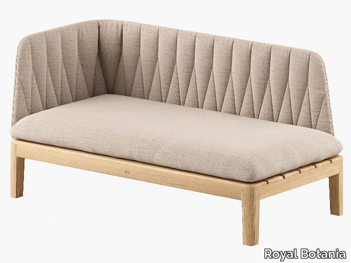 CALYPSO LOUNGE - Upholstered fabric and teak Garden daybed _ Royal Botania