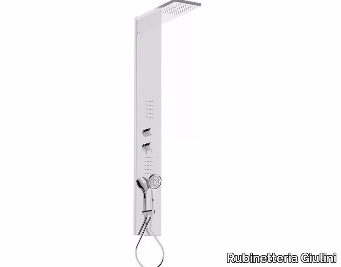 MYRING - F1629 - Thermostatic shower panel with overhead shower _ Rubinetteria Giulini