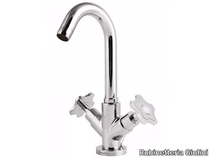 GIÒ CRYSTAL - GIÒ - F3657A/S - Countertop 1 hole washbasin tap with Swarovski® crystals _ Rubinetteria Giulini