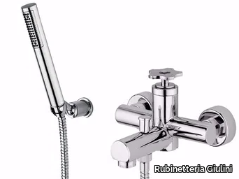 GIÒ CRYSTAL - GIÒ - F3501/S - Wall-mounted bathtub tap with hand shower _ Rubinetteria Giulini