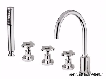 GIÒ CRYSTAL - GIÒ - F3660/S - 5 hole bathtub set with hand shower _ Rubinetteria Giulini