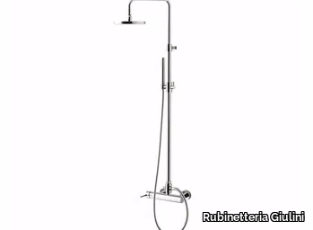 FUTURO - F6508SWC-S - Wall-mounted shower panel with overhead shower _ Rubinetteria Giulini