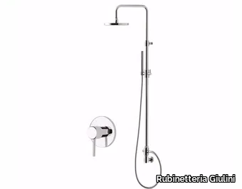 FUTURO - F6515WC-S - Wall-mounted shower panel with overhead shower _ Rubinetteria Giulini