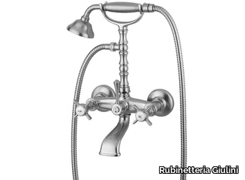 KENSINGTON - 3700L - 2 hole wall-mounted bathtub tap with hand shower _ Rubinetteria Giulini