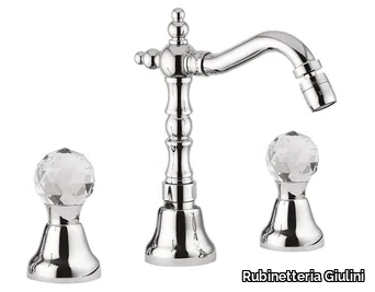 ODESSA CRYSTAL - F3945A/S - 3 hole countertop bidet tap _ Rubinetteria Giulini