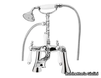 PRAGA - PRAGA CRYSTAL- F7500CB - Wall-mounted bathtub tap with hand shower _ Rubinetteria Giulini