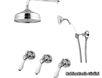 PRAGA - PRAGA CRYSTAL - F7516W2KB - Shower set with overhead shower _ Rubinetteria Giulini