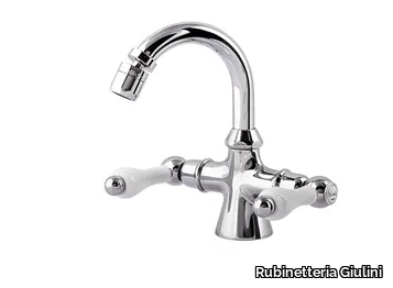 PRAGA - PRAGA CRYSTAL - F7535P - Countertop 1 hole bidet tap with swivel spout _ Rubinetteria Giulini