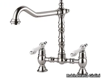 PRAGA - PRAGA CRYSTAL - F7537 - 2 hole countertop washbasin tap without waste _ Rubinetteria Giulini