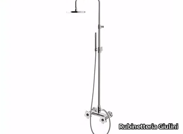 GIÒ CRYSTAL - GIÒ - F3607WC-S/S - Wall-mounted shower panel with overhead shower _ Rubinetteria Giulini