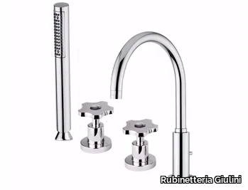 GIÒ CRYSTAL - GIÒ - F3665/S - 4 hole bathtub set with hand shower _ Rubinetteria Giulini