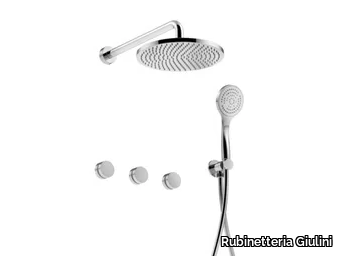 DELUXE - MYRING - FMR0115W2KBDL - Shower set with diverter with hand shower with overhead shower _ Rubinetteria Giulini