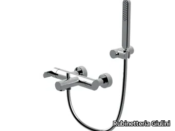 DELUXE - SURF - F5801DL - Wall-mounted single handle bathtub mixer with hand shower _ Rubinetteria Giulini