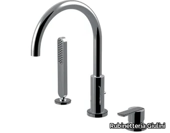 DELUXE - SURF - F5865BDDL - Deck mounted 3 hole bathtub tap with diverter _ Rubinetteria Giulini