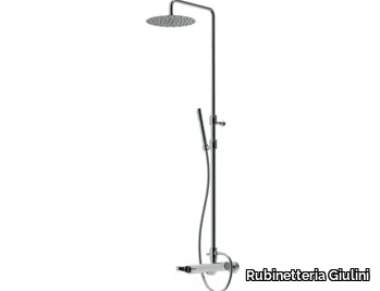 EGO - F5708SWC-S-25X - External shower set with hand shower with overhead shower _ Rubinetteria Giulini