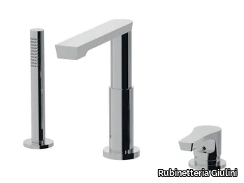 EGO - F5765BD - Deck mounted 3 hole bathtub tap with hand shower _ Rubinetteria Giulini